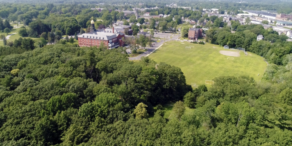 Aerial view of Stevens Square condos in Portland, Maine | Smart Growth Development | Stevens Square Homes and Pricing